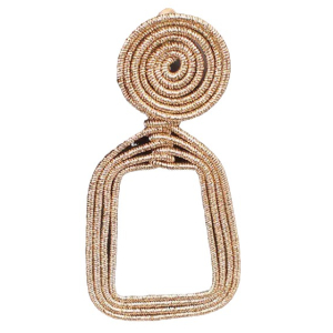 Druppelvormige gouddraad hexagon oorbellen 